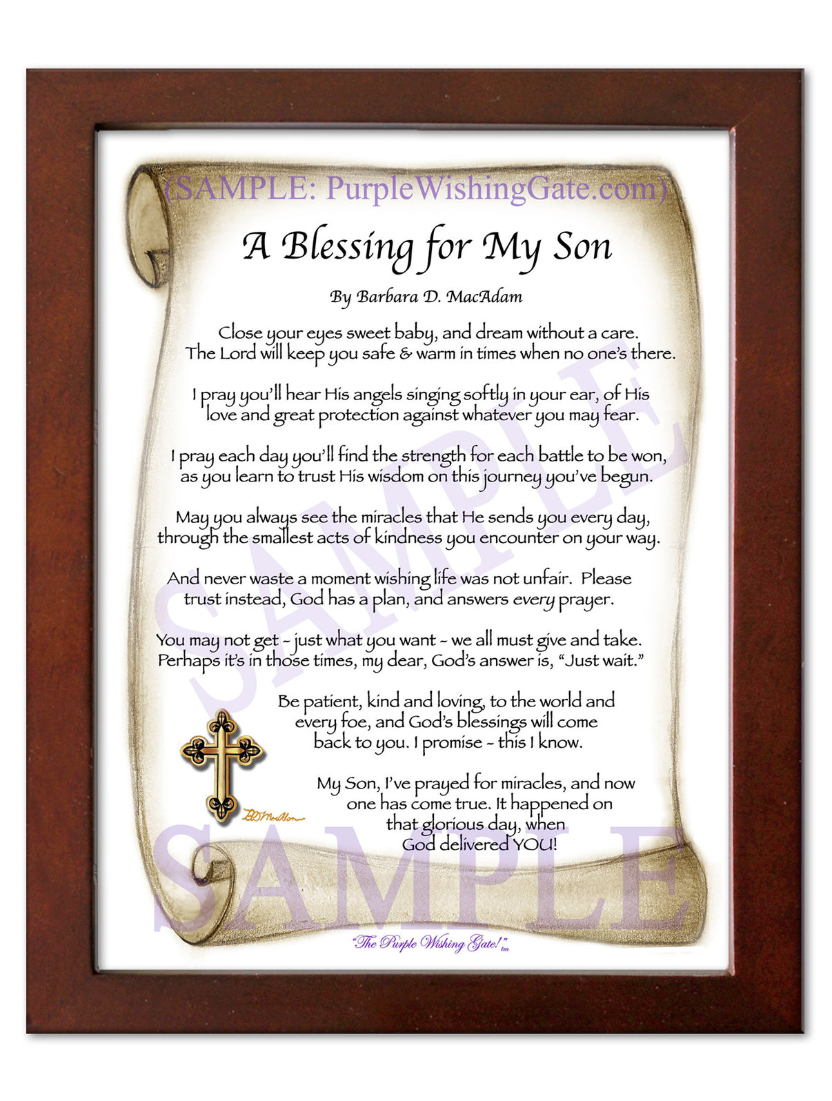 A Blessing for My Son (baby) - Baby Gift - PurpleWishingGate.com