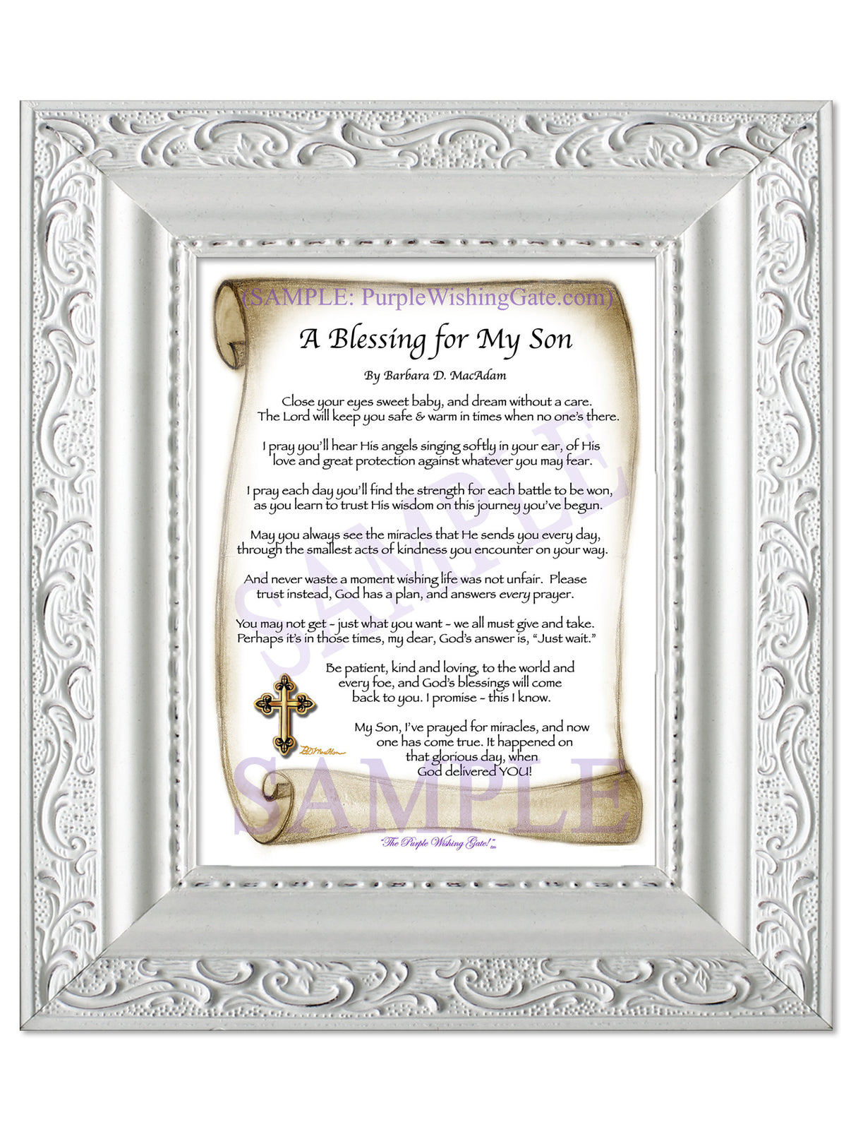 A Blessing for My Son (baby) - Baby Gift - PurpleWishingGate.com