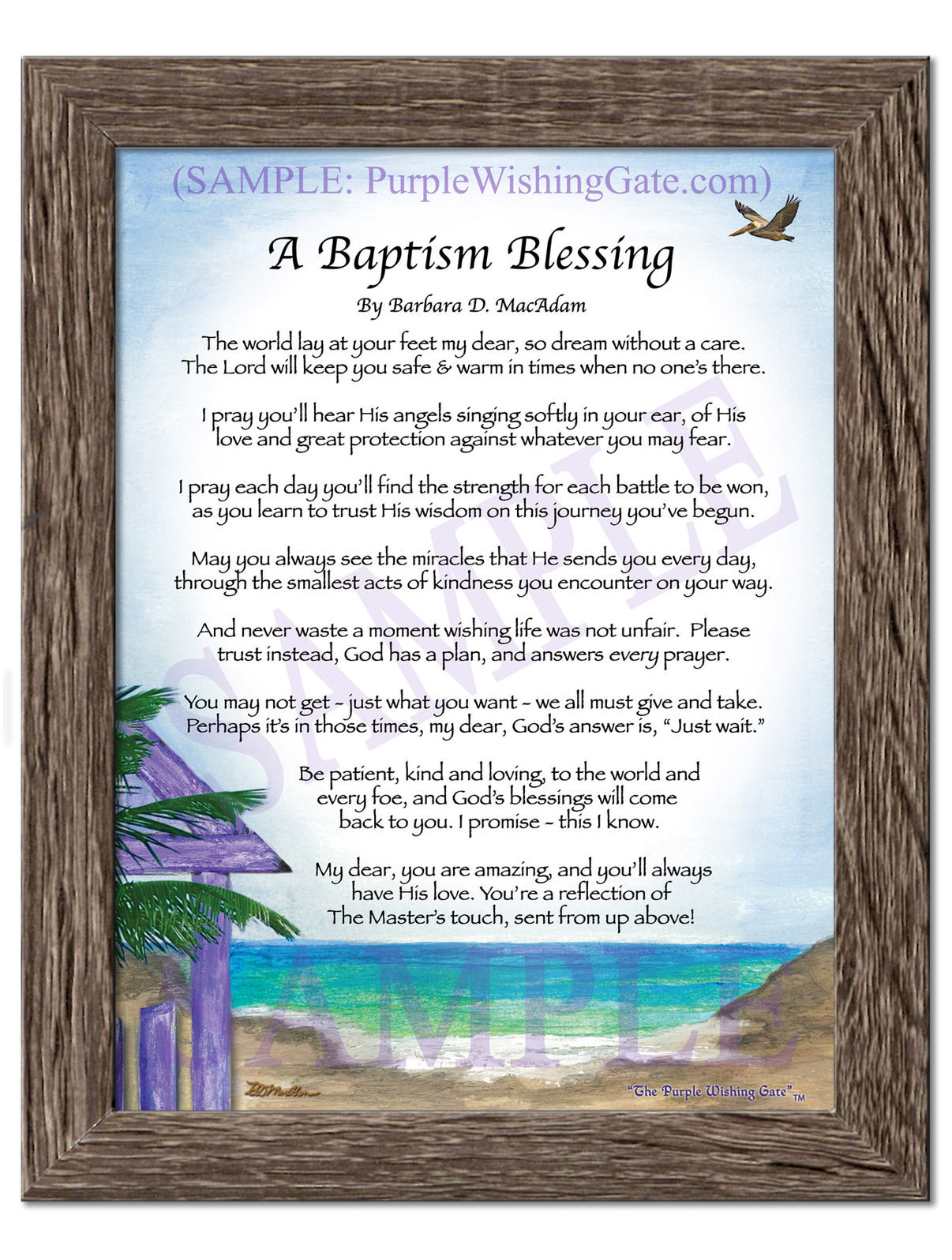 A Baptism Blessing - Baptism Gift - PurpleWishingGate.com