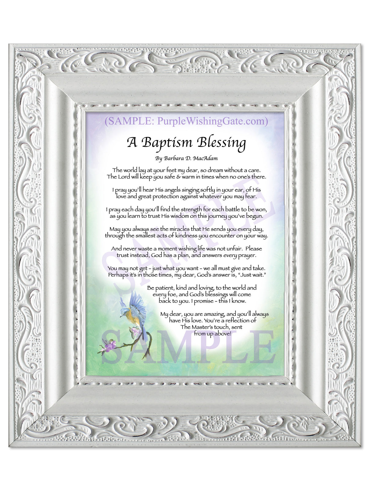 A Baptism Blessing - Baptism Gift - PurpleWishingGate.com