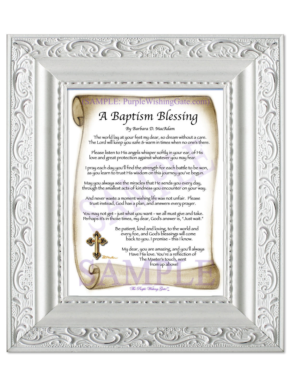 A Baptism Blessing - Baptism Gift - PurpleWishingGate.com
