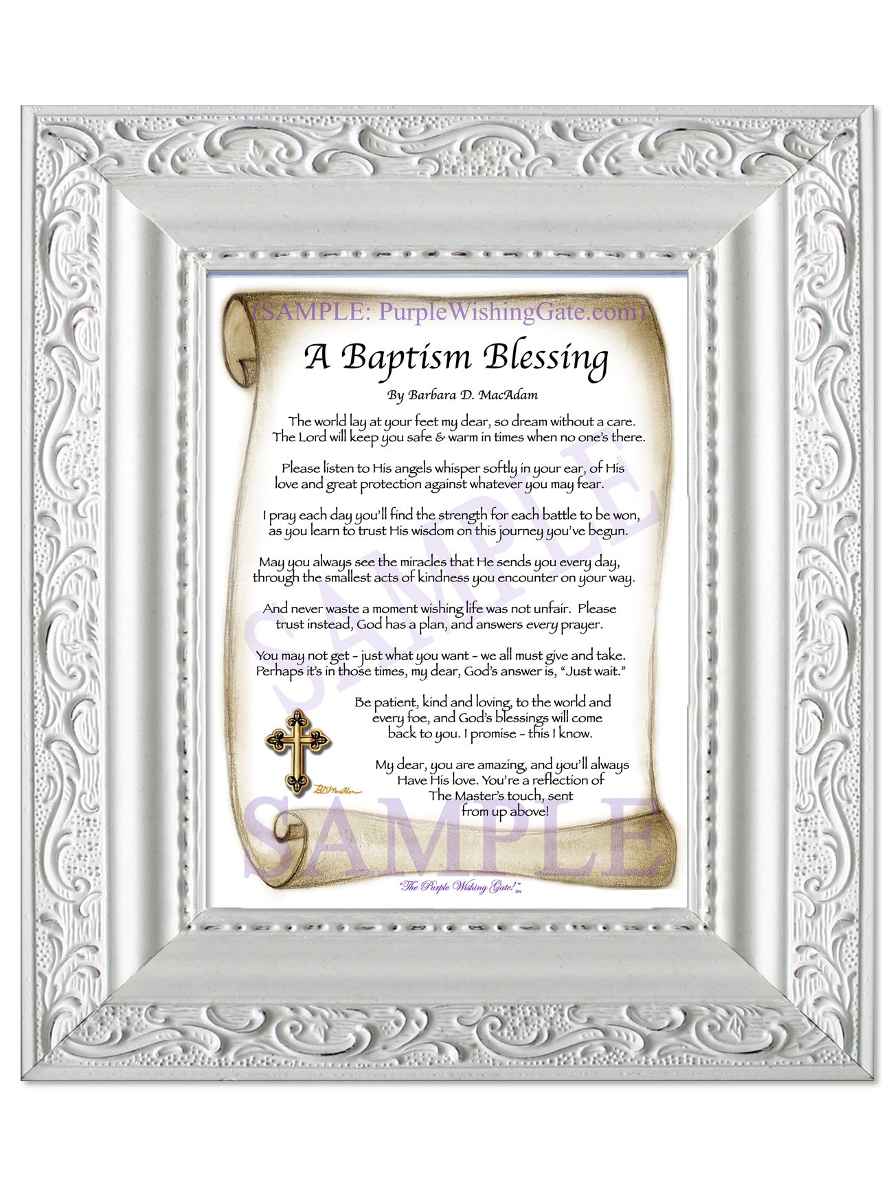 A Baptism Blessing - Baptism Gift - PurpleWishingGate.com