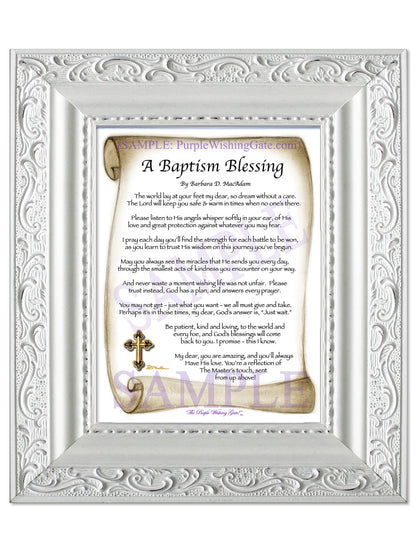 A Baptism Blessing - Baptism Gift - PurpleWishingGate.com