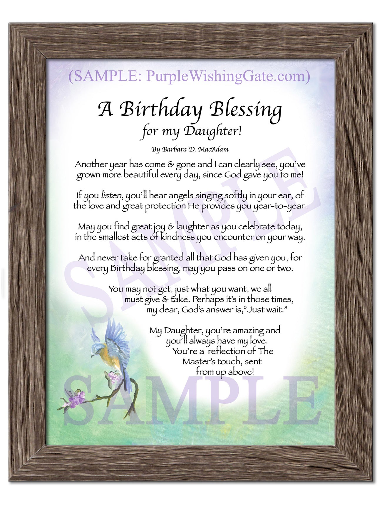 A Birthday Blessing for my Daughter! - Birthday Gift - PurpleWishingGate.com