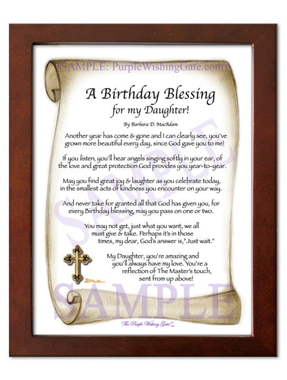 A Birthday Blessing for my Daughter! - Birthday Gift - PurpleWishingGate.com