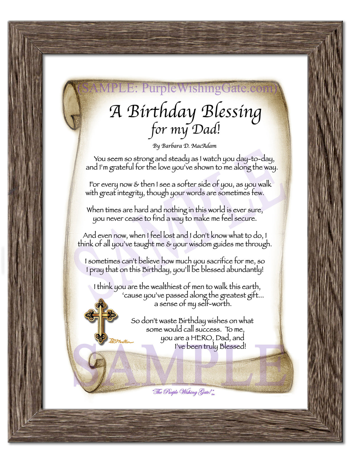 A Birthday Blessing for my Dad! - Birthday Gift - PurpleWishingGate.com
