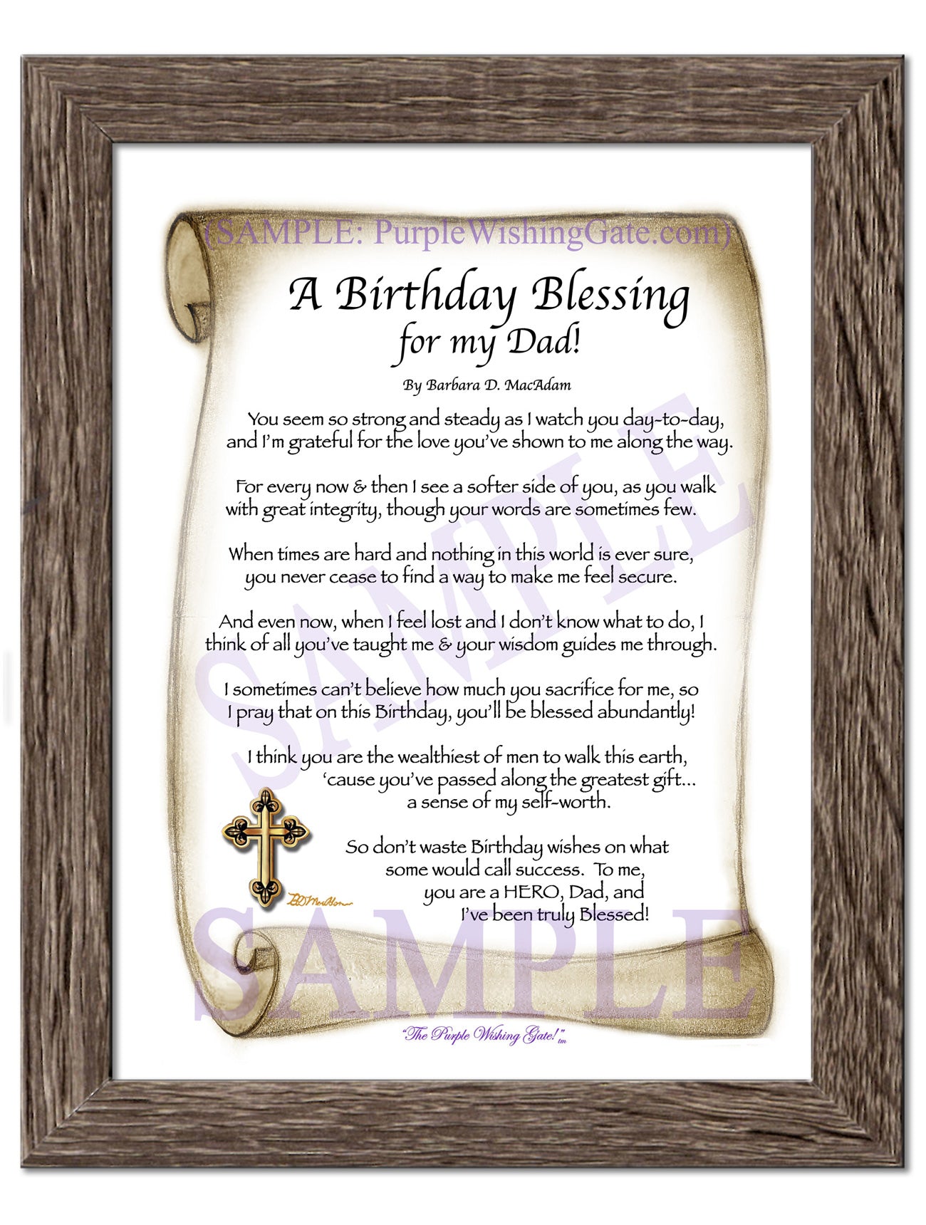 A Birthday Blessing for my Dad! - Birthday Gift - PurpleWishingGate.com
