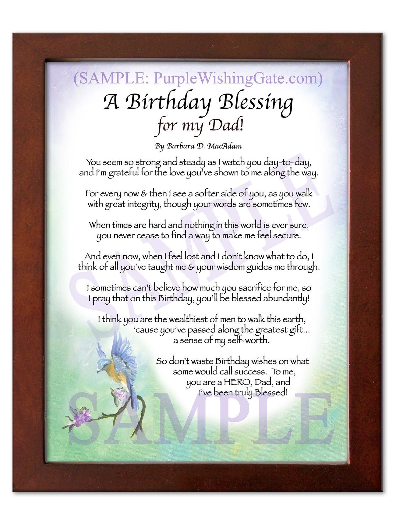 A Birthday Blessing for my Dad! - Birthday Gift - PurpleWishingGate.com