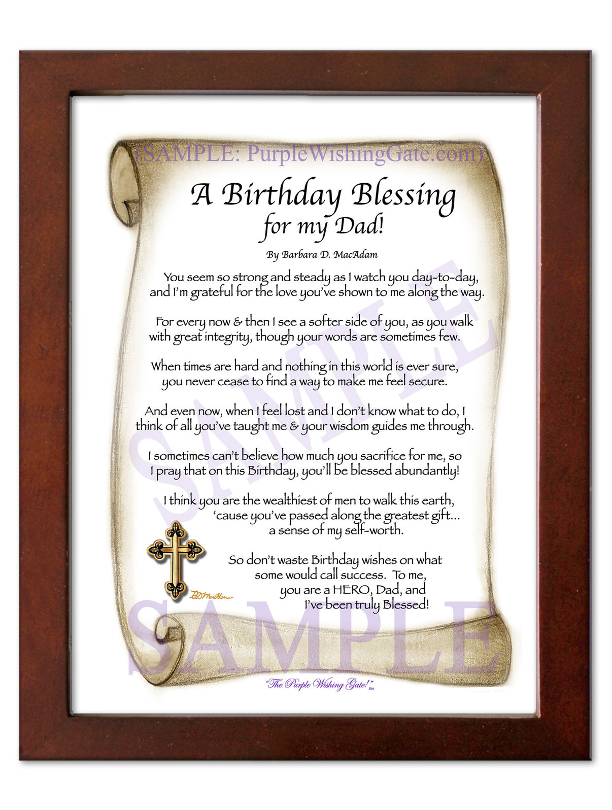 A Birthday Blessing for my Dad! - Birthday Gift - PurpleWishingGate.com