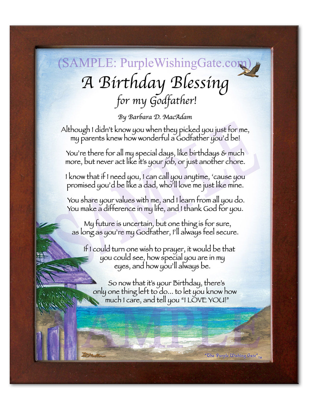 A Birthday Blessing for my Godfather! - Birthday Gift - PurpleWishingGate.com