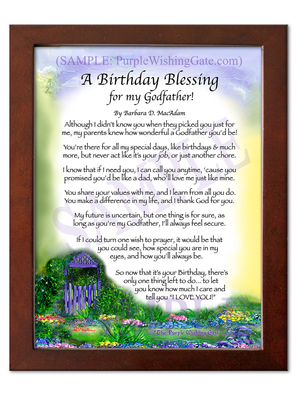 A Birthday Blessing for my Godfather! - Birthday Gift - PurpleWishingGate.com