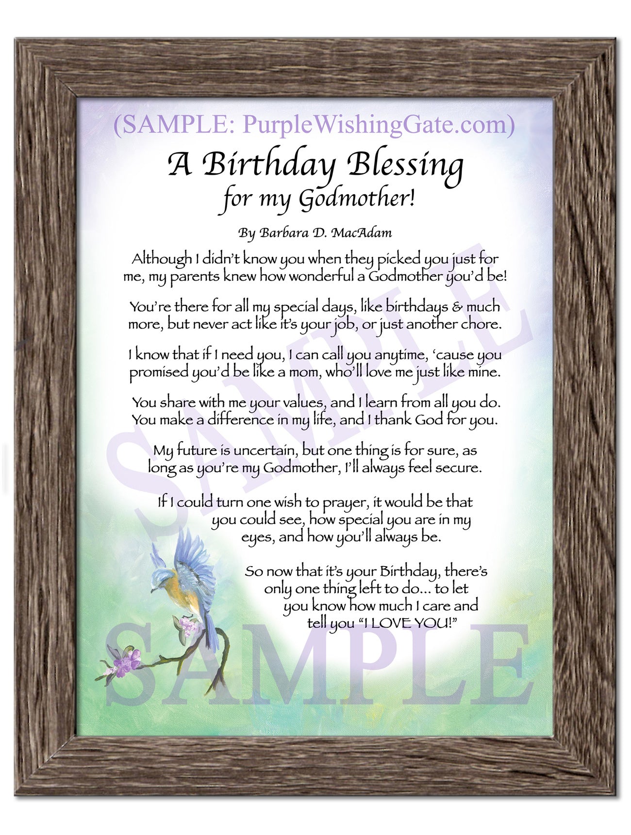 A Birthday Blessing for my Godmother! - Birthday Gift - PurpleWishingGate.com