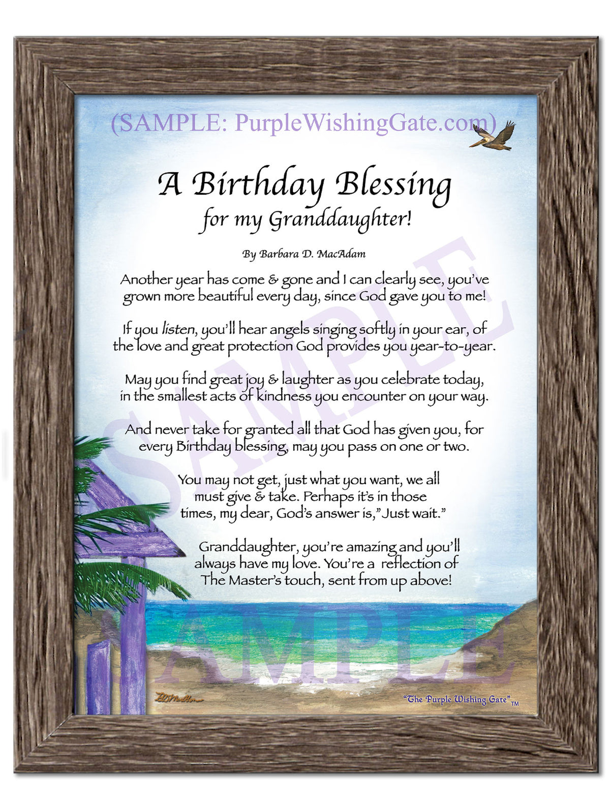 A Birthday Blessing for my Granddaughter! - Birthday Gift - PurpleWishingGate.com