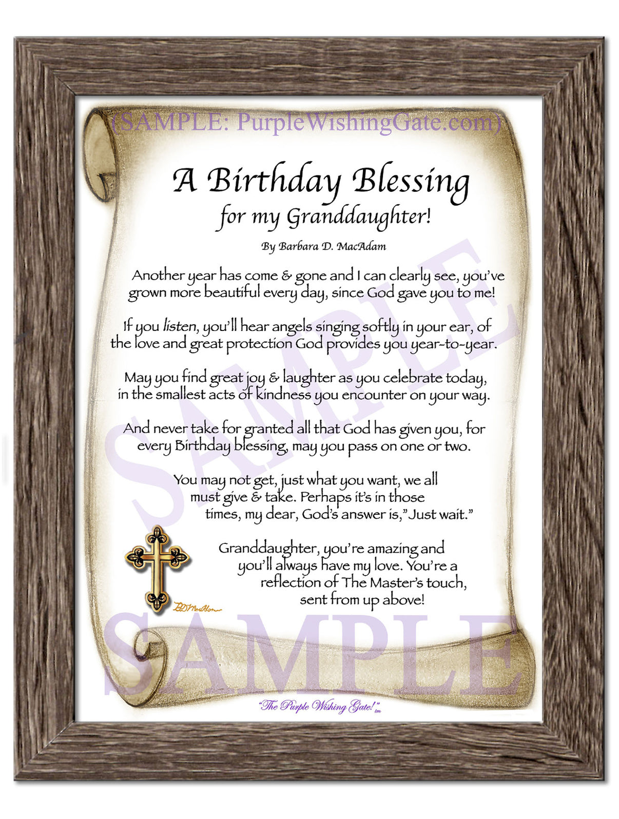 A Birthday Blessing for my Granddaughter! - Birthday Gift - PurpleWishingGate.com