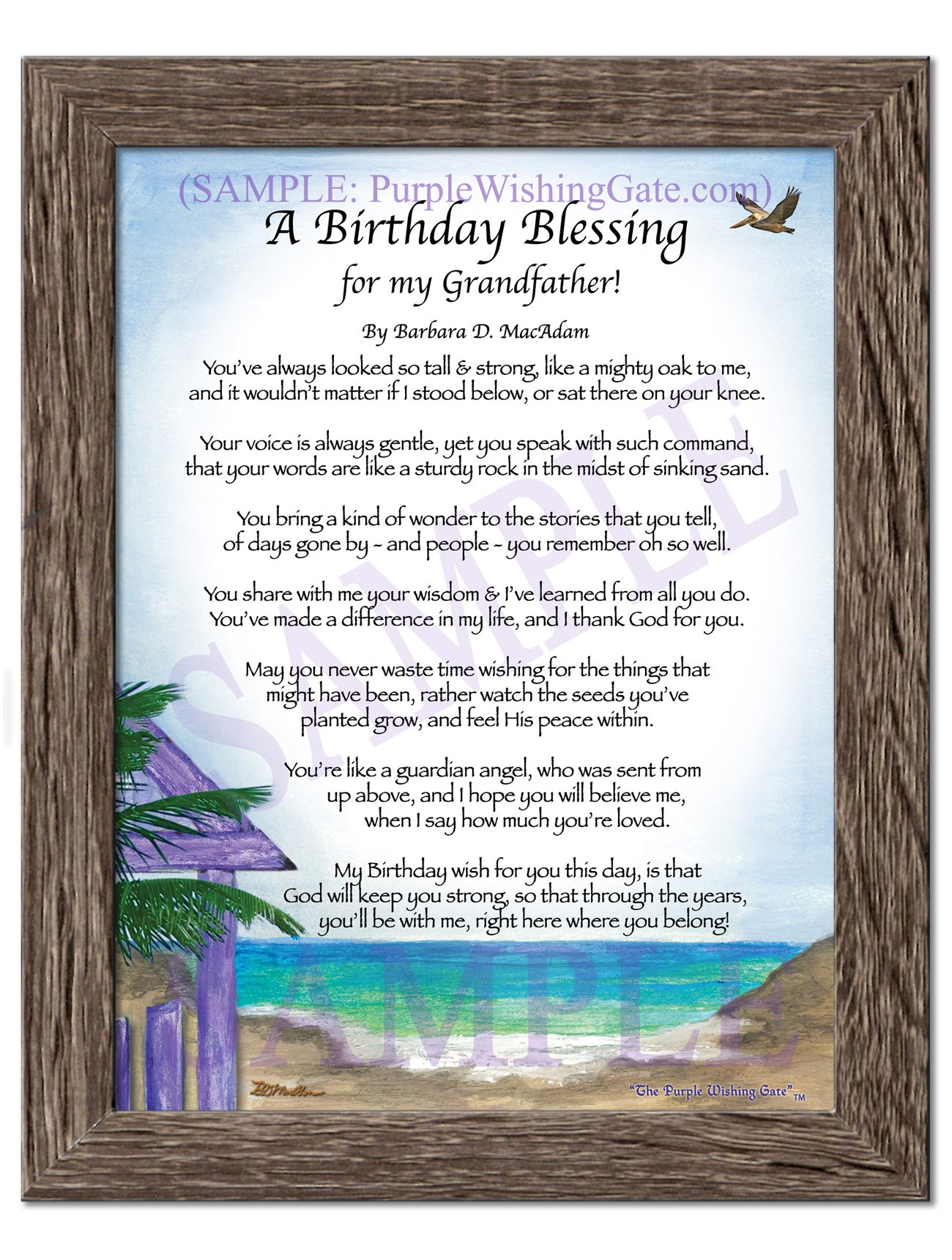 A Birthday Blessing for my Grandfather! - Birthday Gift - PurpleWishingGate.com
