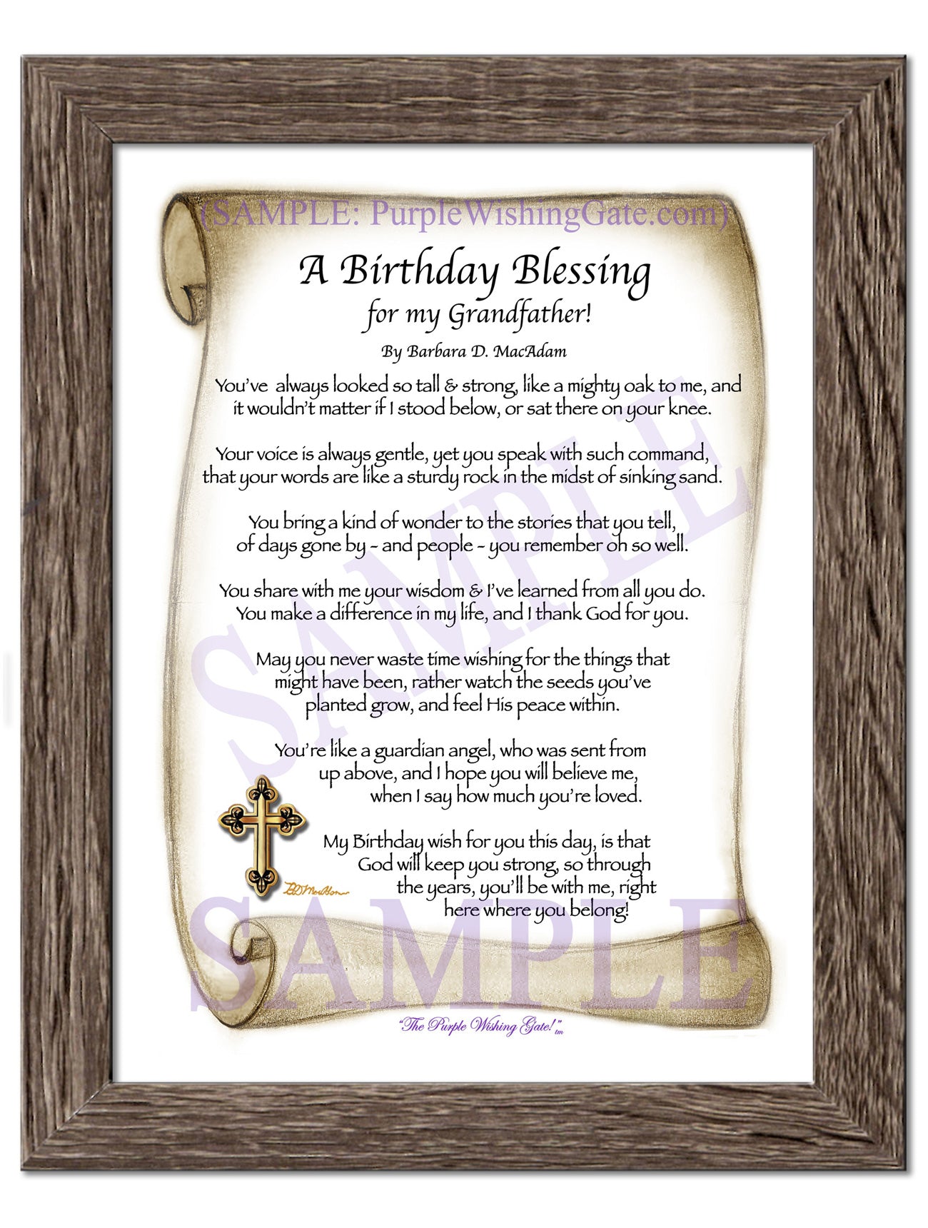 A Birthday Blessing for my Grandfather! - Birthday Gift - PurpleWishingGate.com