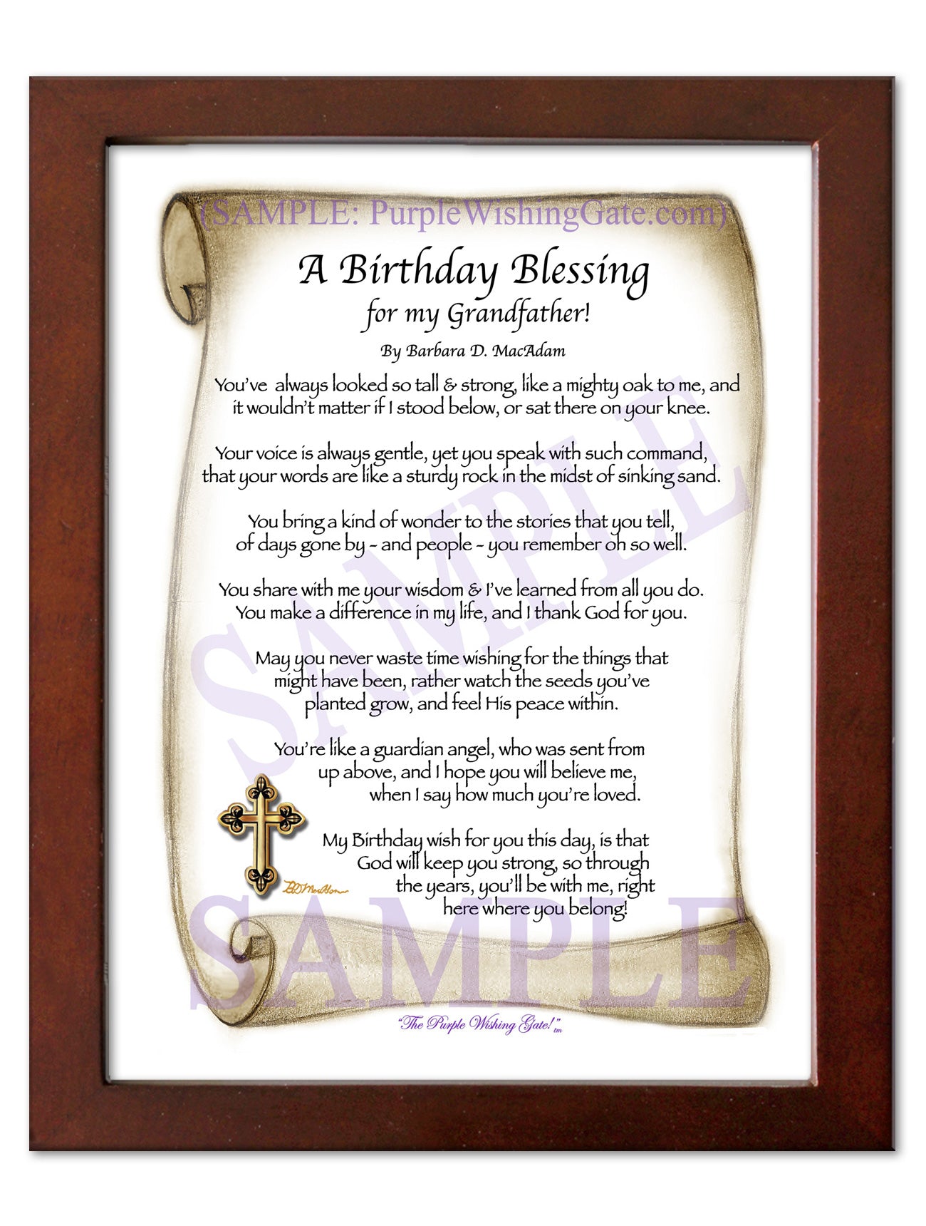 A Birthday Blessing for my Grandfather! - Birthday Gift - PurpleWishingGate.com