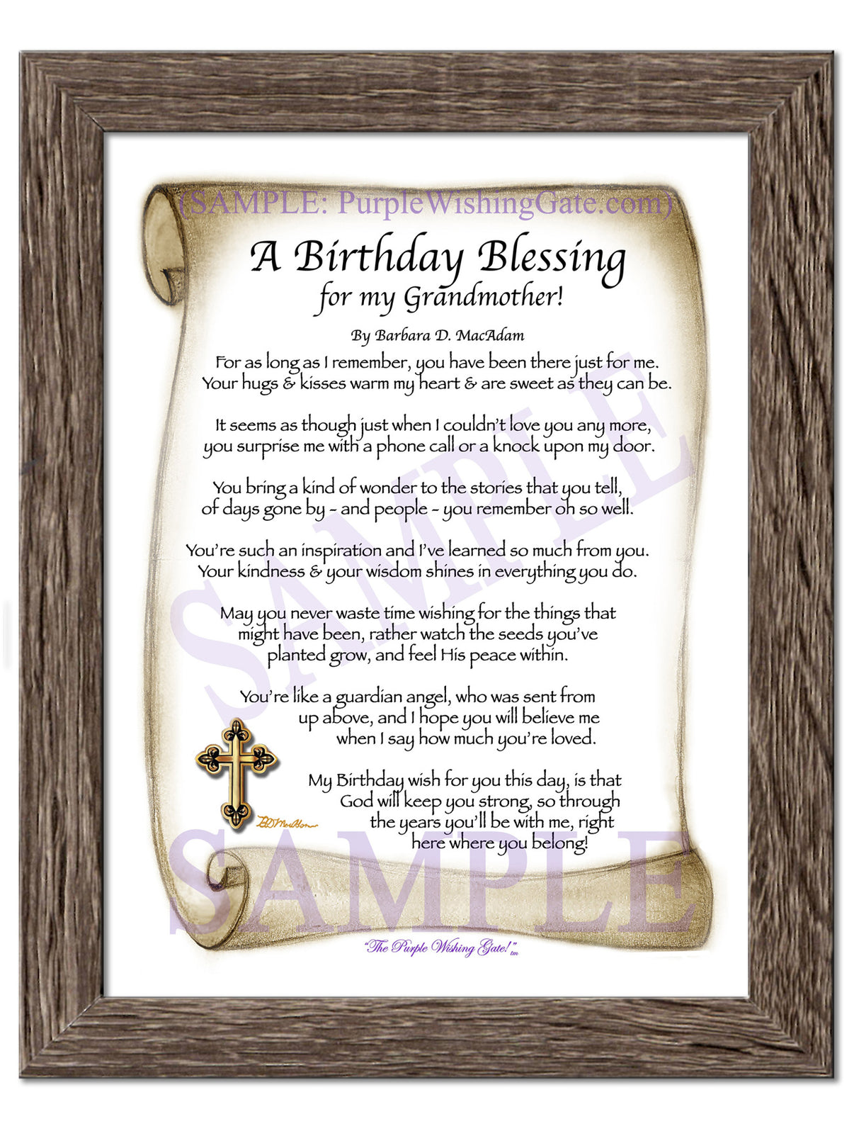 A Birthday Blessing for my Grandmother! - Birthday Gift - PurpleWishingGate.com