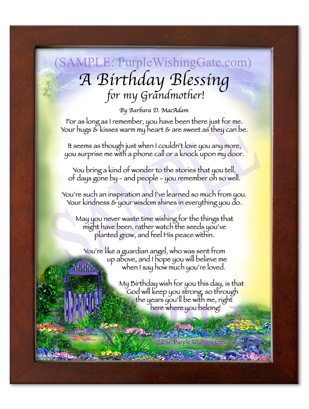 A Birthday Blessing for my Grandmother! - Birthday Gift - PurpleWishingGate.com