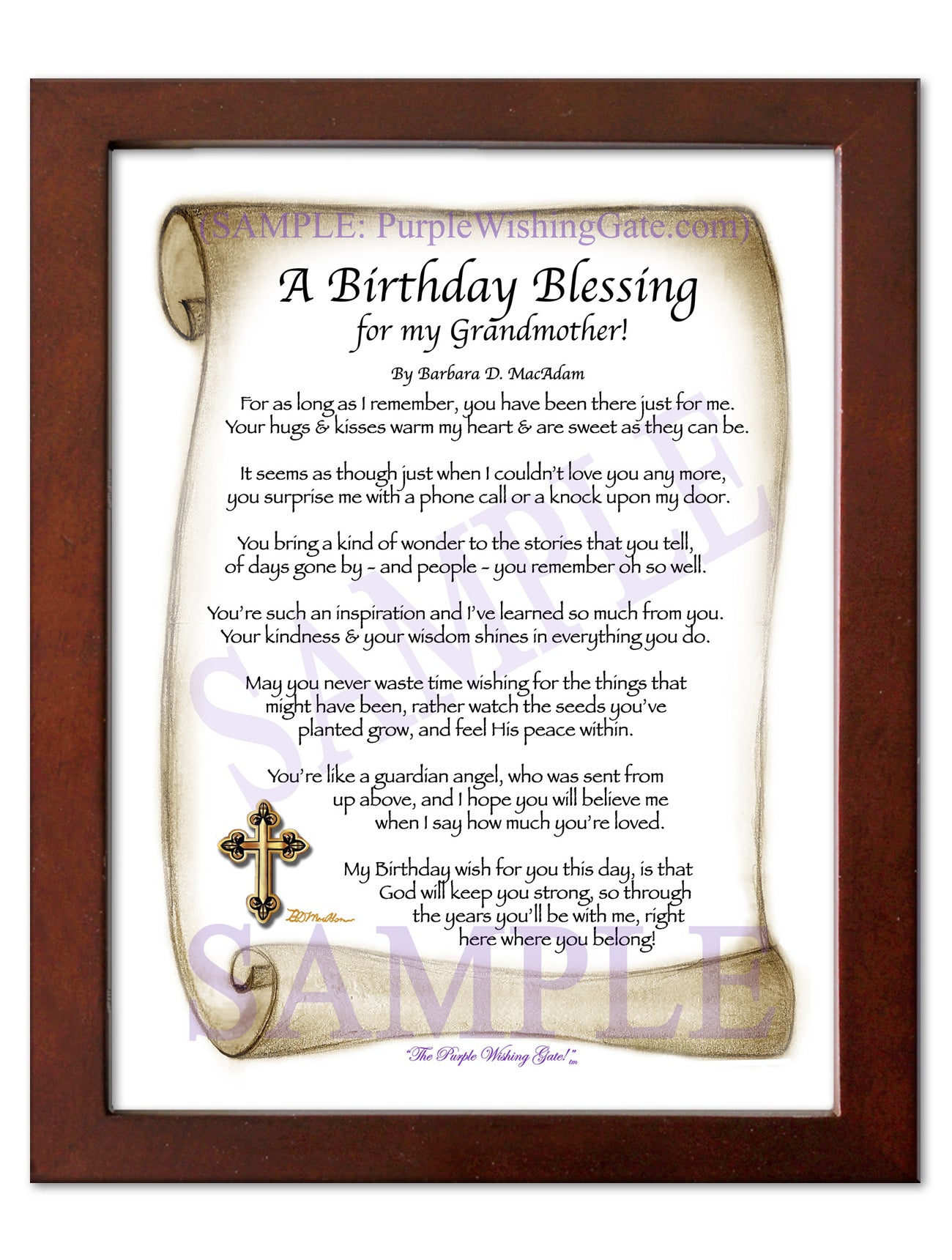 A Birthday Blessing for my Grandmother! - Birthday Gift - PurpleWishingGate.com