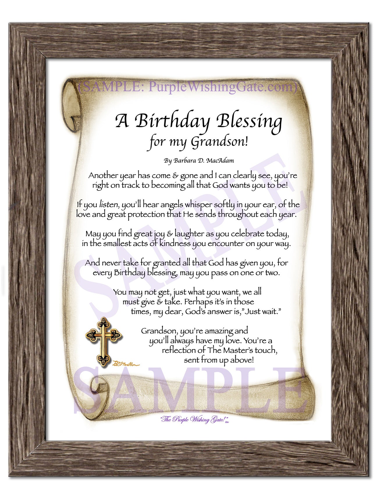 A Birthday Blessing for my Grandson! - Birthday Gift - PurpleWishingGate.com