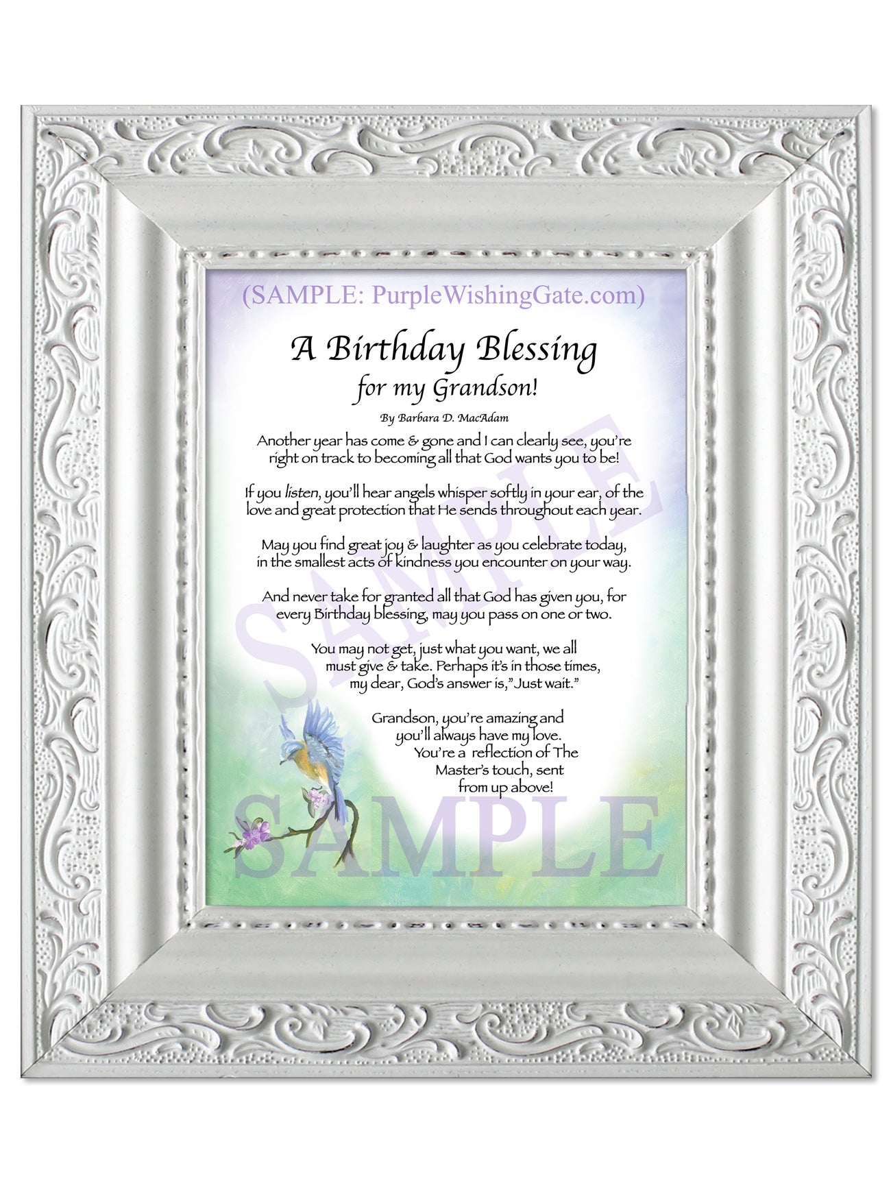 A Birthday Blessing for my Grandson! - Birthday Gift - PurpleWishingGate.com