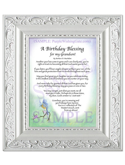 A Birthday Blessing for my Grandson! - Birthday Gift - PurpleWishingGate.com
