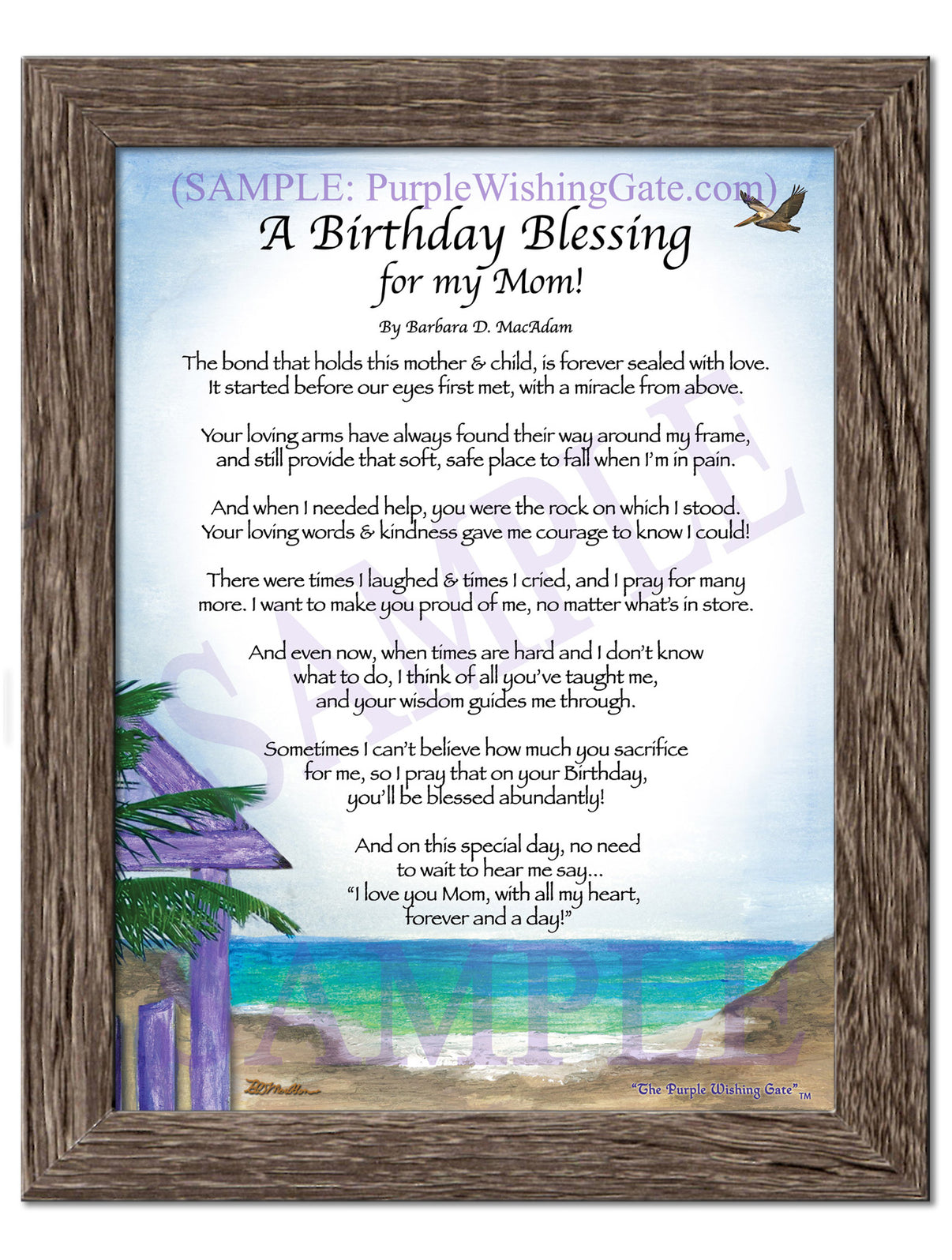 A Birthday Blessing for my Mom! - Birthday Gift - PurpleWishingGate.com