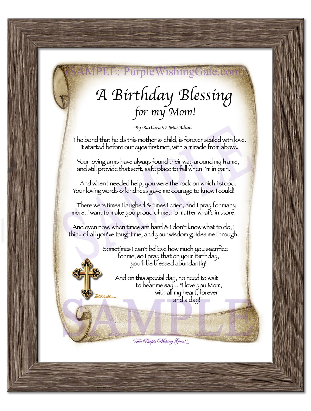 A Birthday Blessing for my Mom! - Birthday Gift - PurpleWishingGate.com