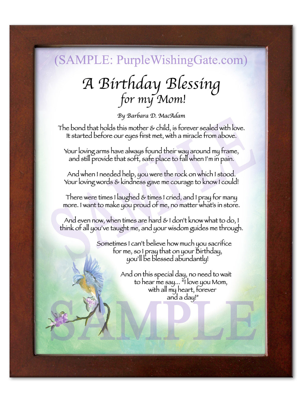 A Birthday Blessing for my Mom! - Birthday Gift - PurpleWishingGate.com