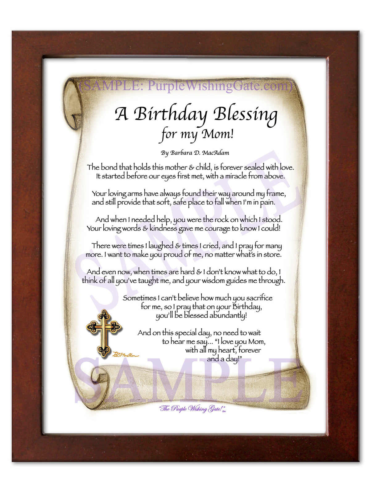 A Birthday Blessing for my Mom! - Birthday Gift - PurpleWishingGate.com
