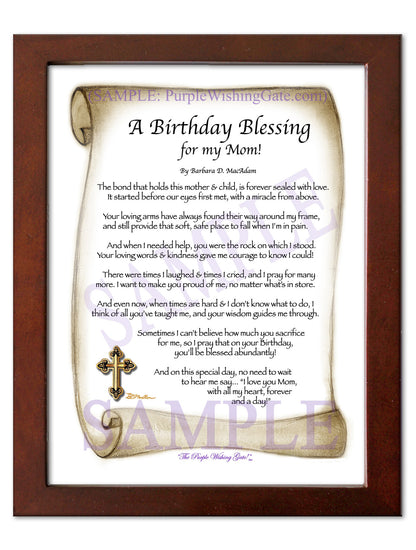 A Birthday Blessing for my Mom! - Birthday Gift - PurpleWishingGate.com