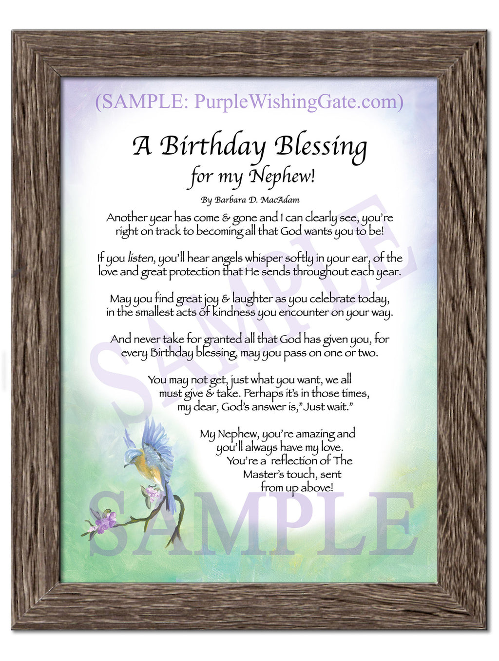 A Birthday Blessing for my Nephew! - Birthday Gift - PurpleWishingGate.com