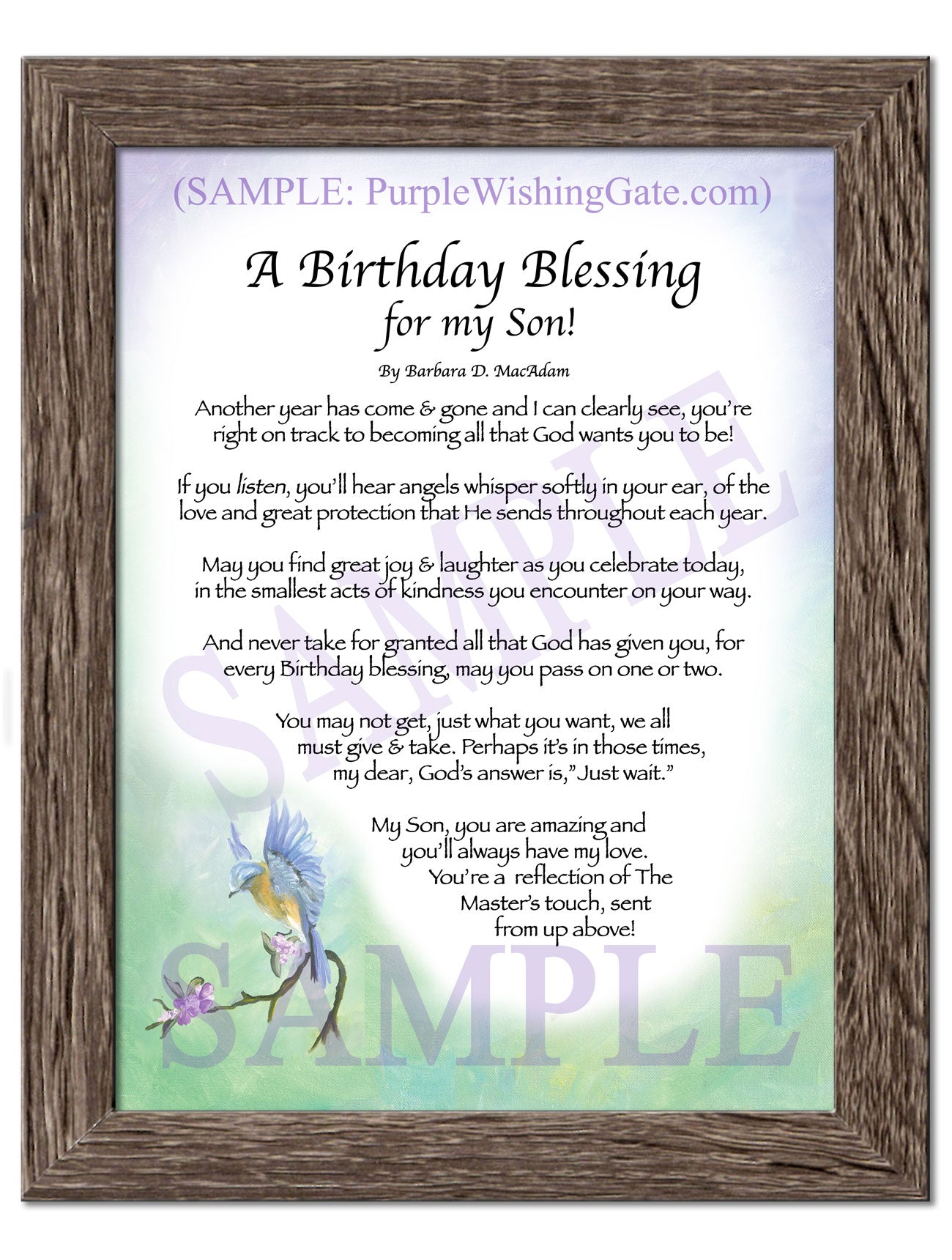 A Birthday Blessing for my Son! - Birthday Gift - PurpleWishingGate.com