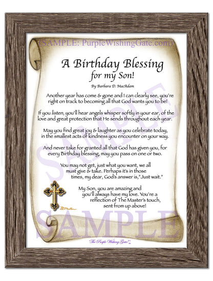 A Birthday Blessing for my Son! - Birthday Gift - PurpleWishingGate.com