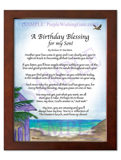 A Birthday Blessing for my Son! - Birthday Gift - PurpleWishingGate.com