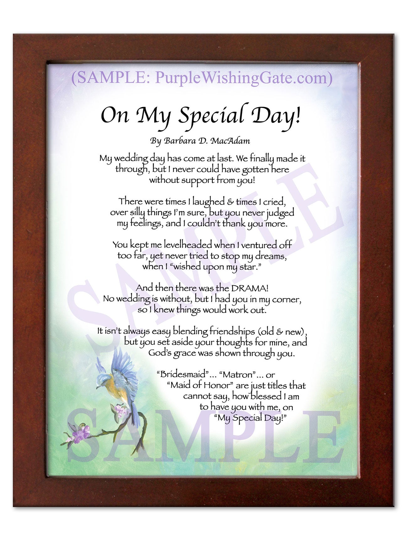 On My Special Day! (bridal party gift) - Wedding Gift - PurpleWishingGate.com