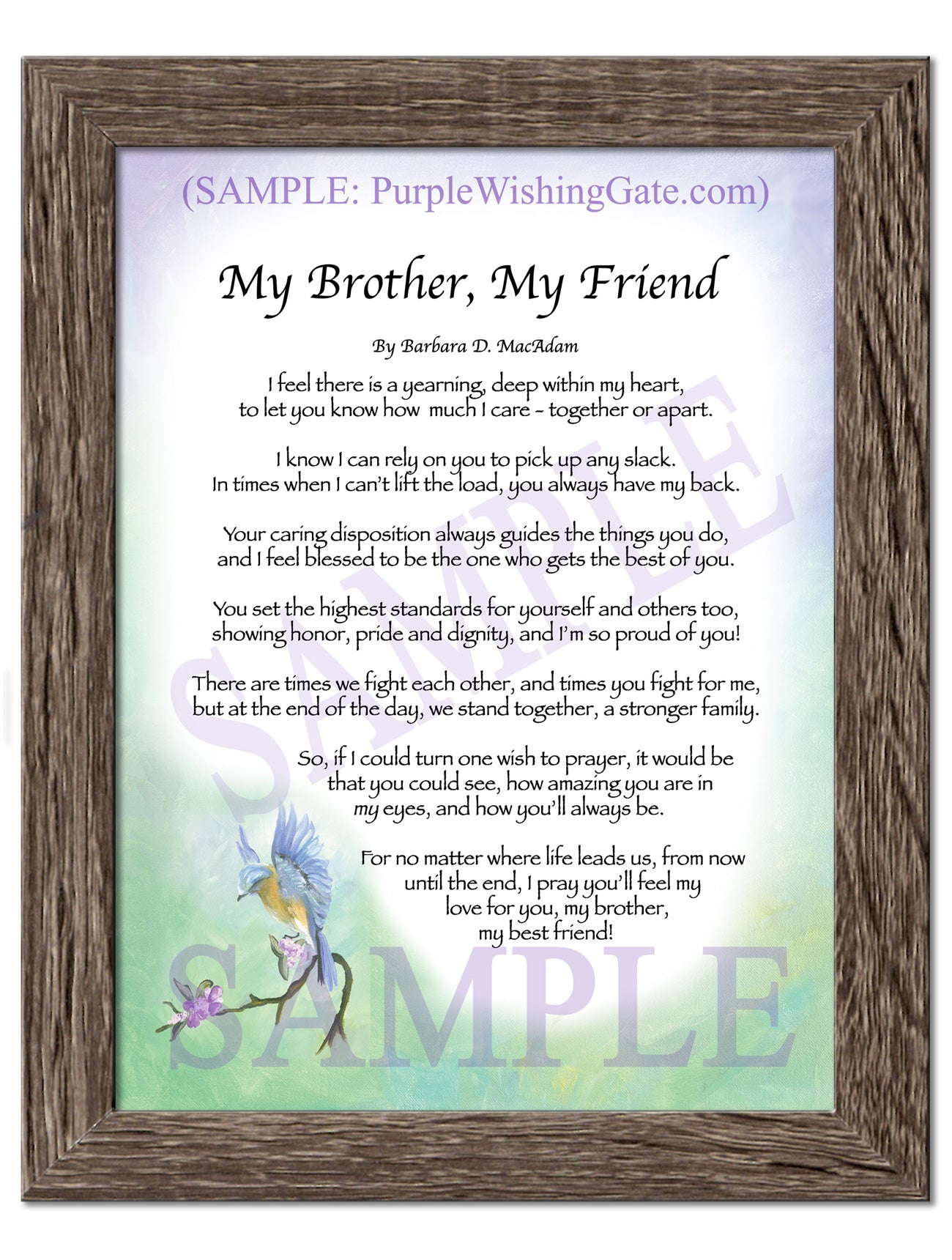 My Brother, My Friend - Gifts for Brother - PurpleWishingGate.com