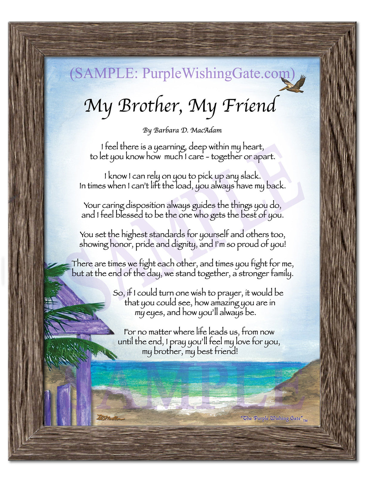 My Brother, My Friend - Gifts for Brother - PurpleWishingGate.com