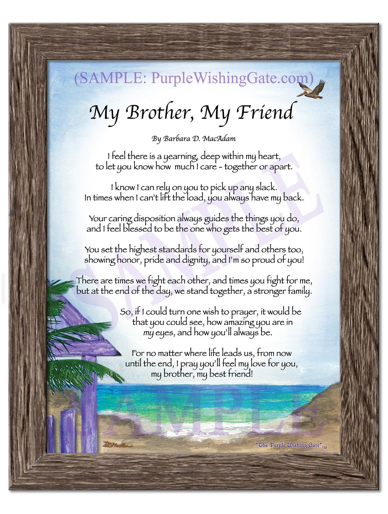 My Brother, My Friend - Gifts for Brother - PurpleWishingGate.com