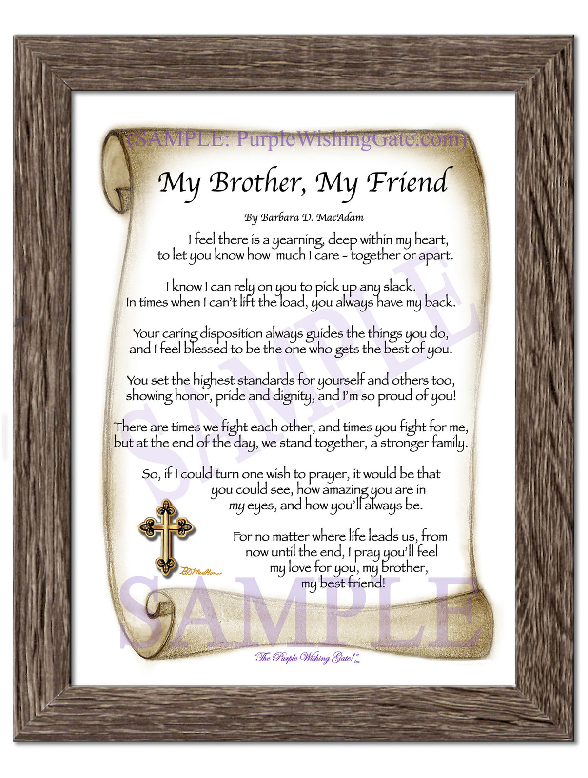 My Brother, My Friend - Gifts for Brother - PurpleWishingGate.com