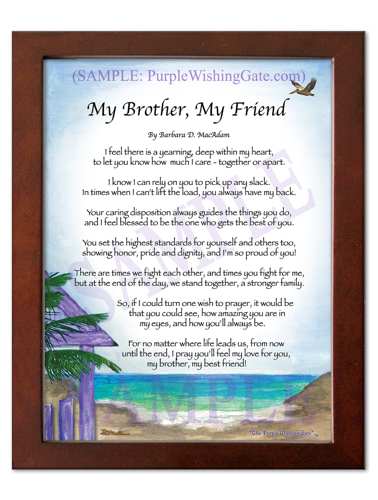 My Brother, My Friend - Gifts for Brother - PurpleWishingGate.com