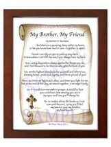 My Brother, My Friend - Gifts for Brother - PurpleWishingGate.com