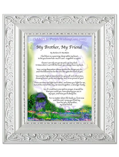 My Brother, My Friend - Gifts for Brother - PurpleWishingGate.com