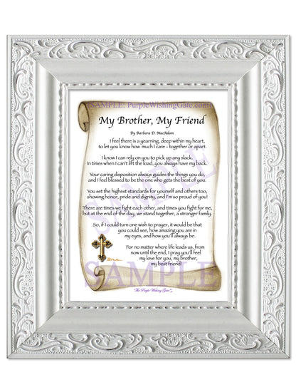 My Brother, My Friend - Gifts for Brother - PurpleWishingGate.com