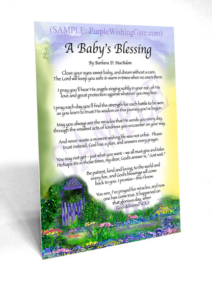 A Baby's Blessing - Baby Gift - PurpleWishingGate.com