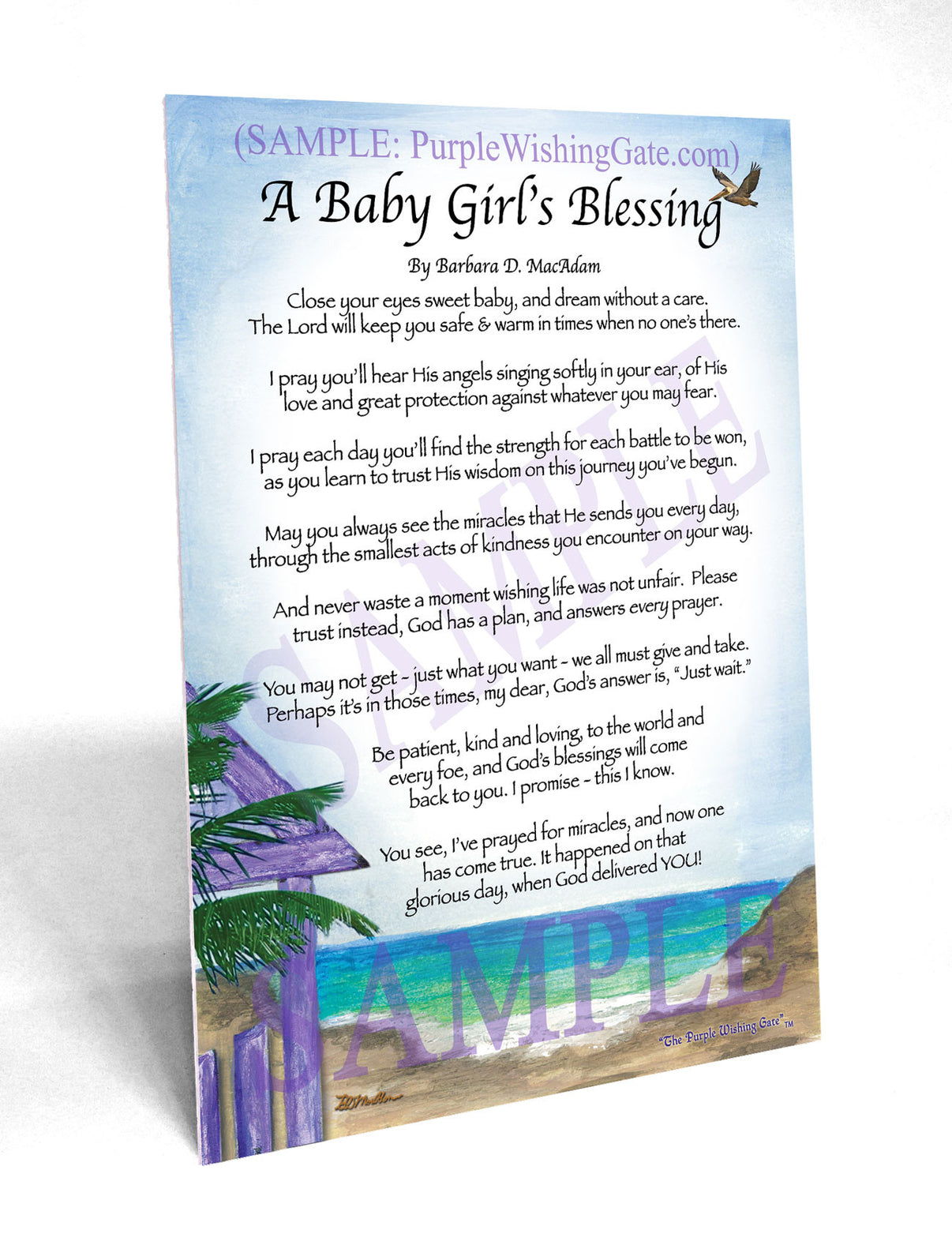 A Baby Girl's Blessing - Baby Gift - PurpleWishingGate.com