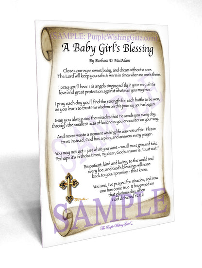 A Baby Girl's Blessing - Baby Gift - PurpleWishingGate.com