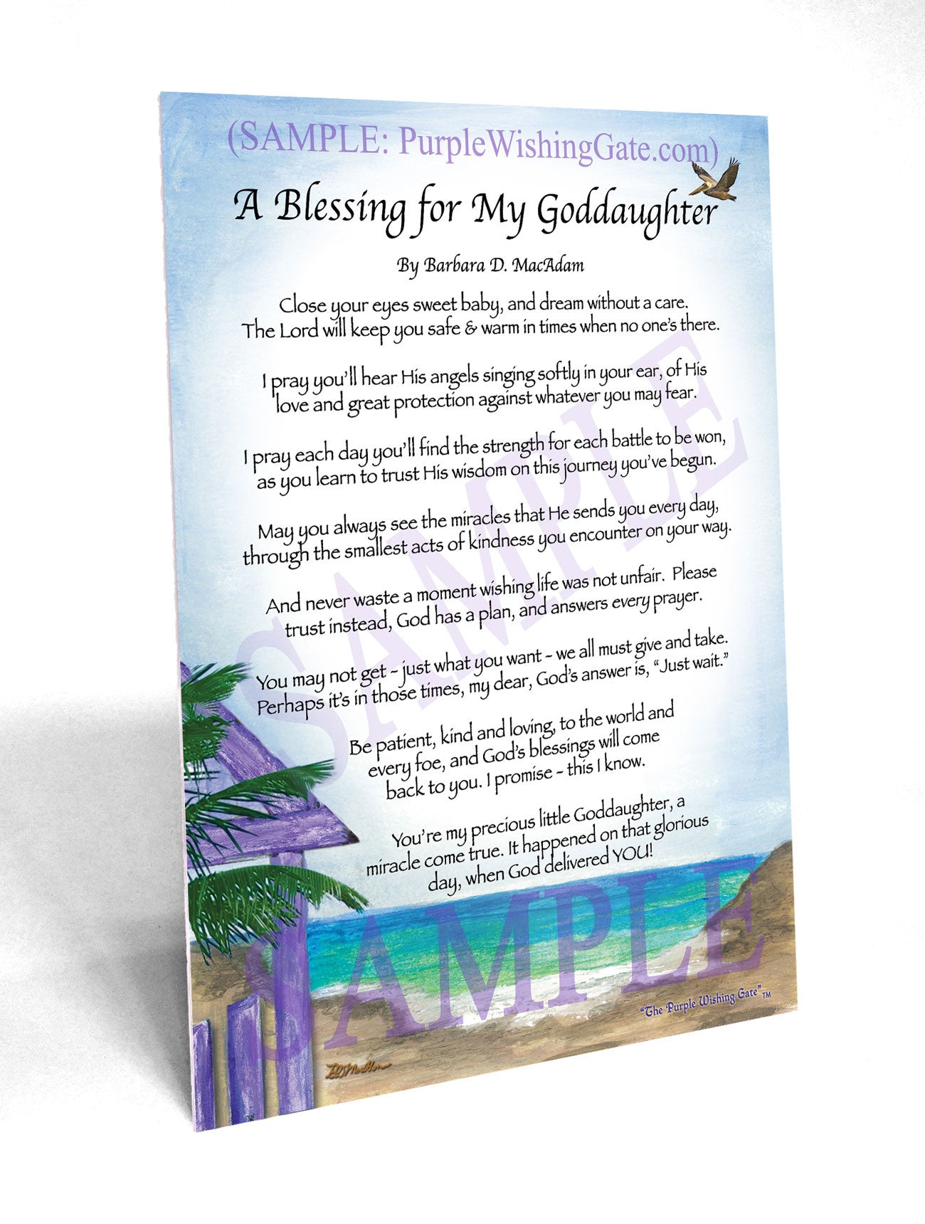 A Blessing for My Goddaughter (baby) - Baby Gift - PurpleWishingGate.com
