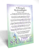 A Blessing for My Granddaughter (baby) - Baby Gift - PurpleWishingGate.com